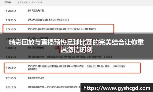 精彩回放与直播预热足球比赛的完美结合让你重温激情时刻