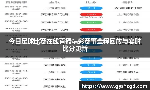 今日足球比赛在线直播精彩赛事全程回放与实时比分更新
